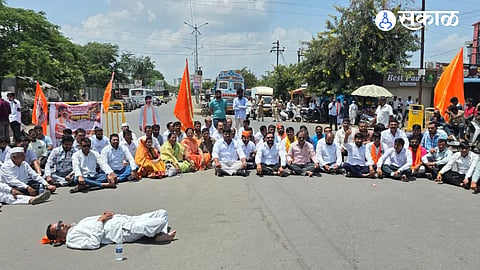 Shirur backs Manoj Jarange with a road blockade for Maratha reservation.