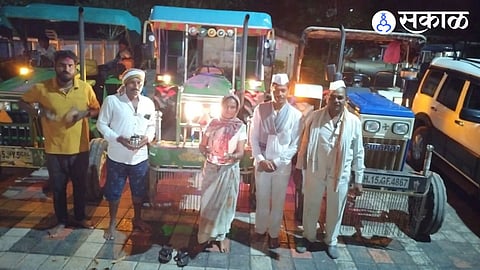 Tractor Pujan at Bail Pola Festival