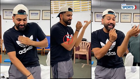 Rohit Sharma dance video with Dhawal Kulkarni