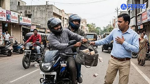 Maharashtra Gangapur Farmer Robbery Two Helmeted Men Snatch 150000 Cash After Gold Loan Outside Bank On Saturday