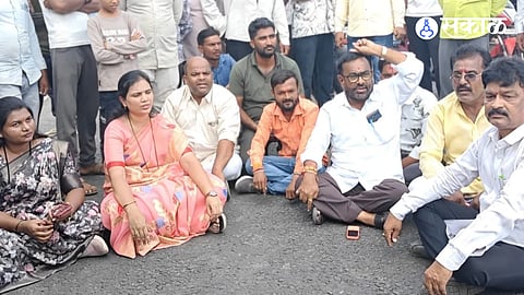 Highway Protest in Kannad: Rasta Roko Demanding Completion of Dhule-Solapur Highway Works