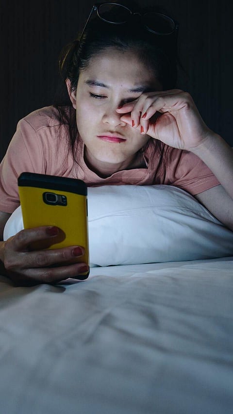 mobile phone in dark