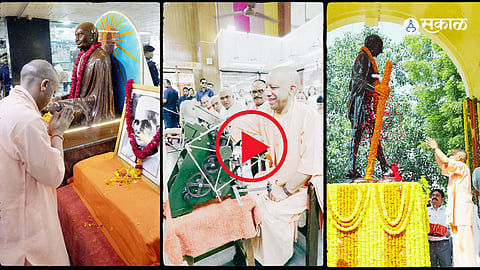yogi adityanath charkha on gandhi jayanti.