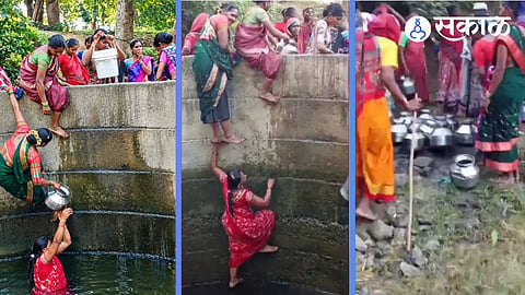Drought Heat Women Risk Lives Climbing Down Wells for a Pot of Water