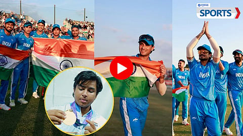 India Cricket Team Asian Games Gold Medal Celebration