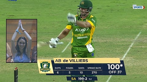 AB de Villiers smashes 37-ball century in WCL