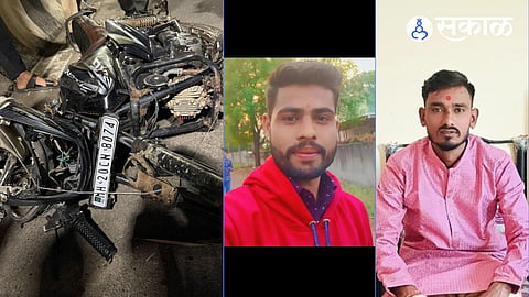 eicher truck hit two wheeler