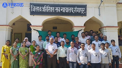 Court Employees Threaten Agitation Work with Black Ribbons Tied in Gangapur