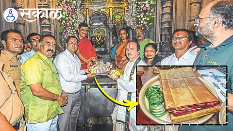 ₹1.25 lakh shalu offered to Kolhapur Ambabai temple