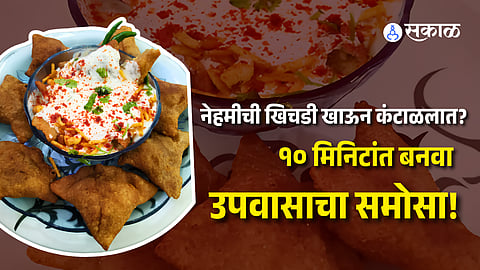 Upvas Samosa Chaat Recipe Easy Fasting Special Dish 