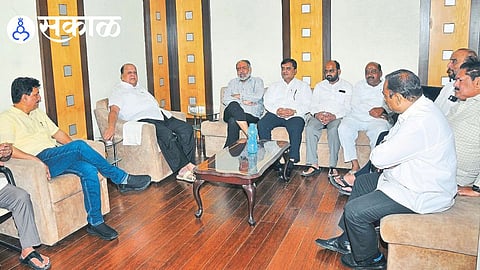 Gokul election results Mahayuti leaders meeting in Kolhapur