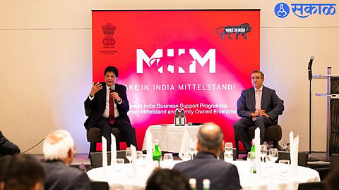 Union Commerce and Industry Minister Piyush Goyal addresses the media in Berlin, highlighting India-Germany partnerships in manufacturing, research, technology and investment.