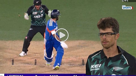 Mitchell Santner takes three wickets in 11 balls against India