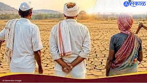 Farm labourers in Balapur face a shortage of agricultural work as drought conditions affect farming activities.