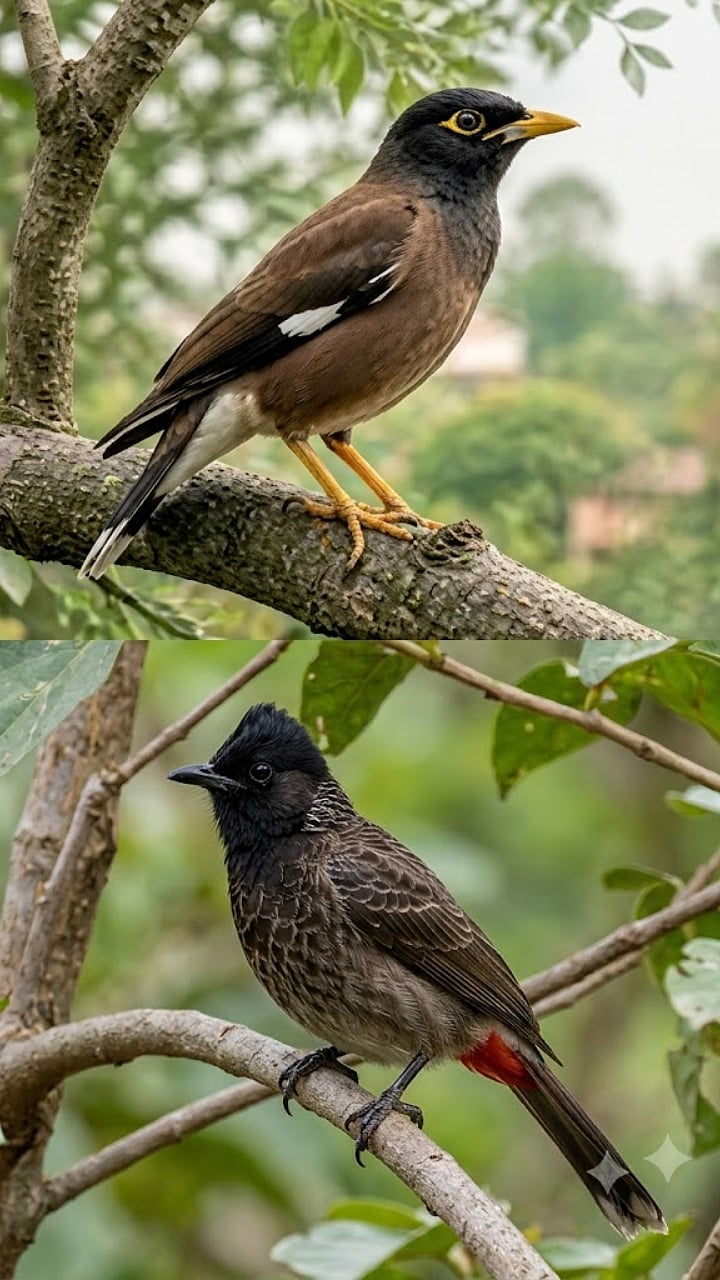 साळुंकी आणि बुलबुल यात काय फरक?