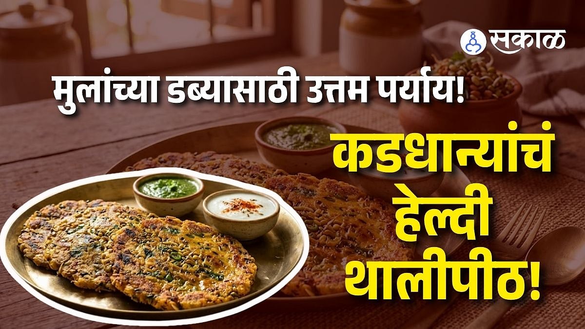 Sprouts Thalipeeth: मोड आलेली कडधान्यं आणि गव्हाचं पीठ, कमी साहित्यात बनवा पौष्टिक थालीपीठ; मुलांच्या डब्यासाठीही उत्तम!
