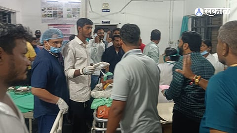 A crowd of relatives of the injured has gathered at the sub-district hospital.