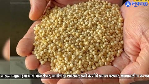 Jowar prices have reached ₹100 per kilogram in Satara, pushing up bhakri prices at local eateries.