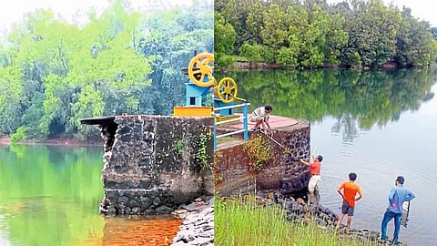 रत्नागिरी : जोशीवाडी धरणातील विहिरीचा भाग कोसळला 