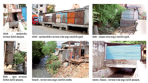 शहरातील नाल्यांना अतिक्रमणाचा विळखा 