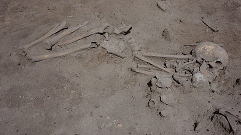skeleton of man found behind buglow of ZP officer 
