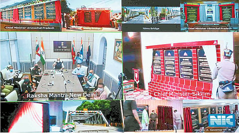 Defense Minister Rajnath Singh inaugurated the 44 bridges