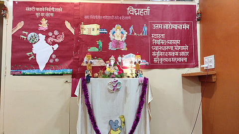'विघ्नहर्ता' संकल्पनेतून साताऱ्यात काेरोना योद्ध्यांना सलाम