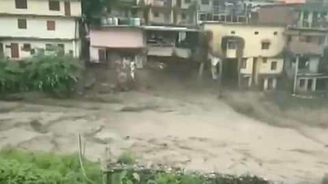 House collapses as flash flood hits in Uttarakhand Chamoli