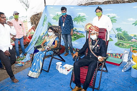 Blood donations were made by the bride and groom