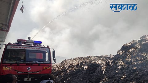 Fire at Rasbihari jining in gondpipri chandrapur