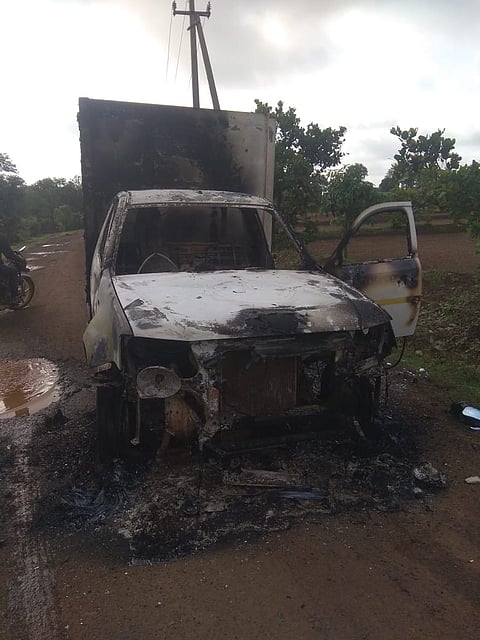 Vehicles set on fire in Belgaum on suspicion of transporting beef 