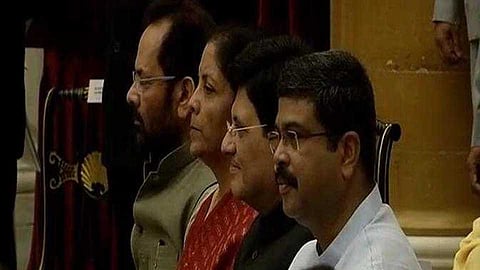 #cabinetreshuffle at Rashtrapati Bhavan for swearing-in of new ministers 