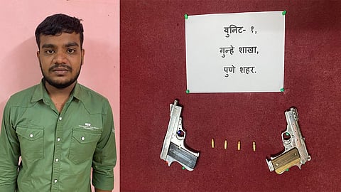 criminal arrested for illegal possession of pistols in public places