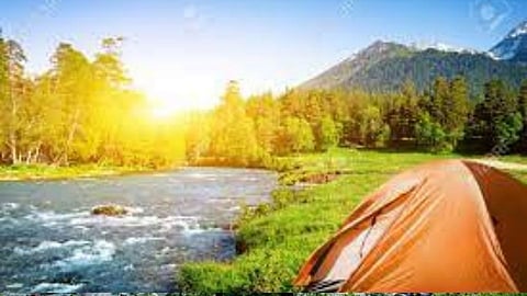 camp by the river
