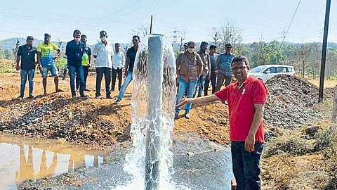 newly dig borewell at Kokare Ghanekarwadi hot springs kokan marathi news