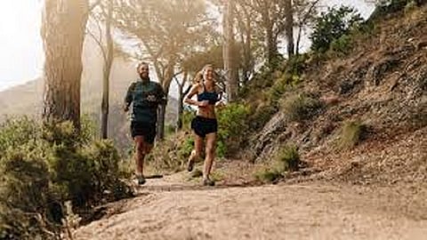 athletes are practicing on roads having bad conditions 
