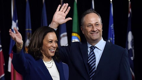 kamala harris with duglus