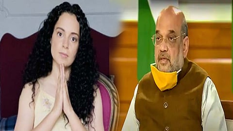 Actress Kangana Ranaut, Amit Shah 