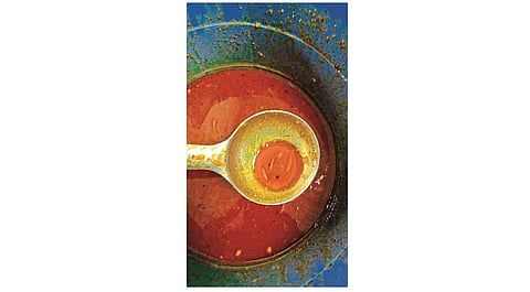 Larvae found in the diet of a coronary patient