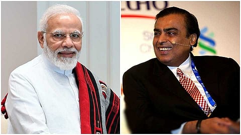 Fact Check : मोदींच्या कार्यालयात खरंच अंबानी दाम्पत्यांचा फोटो आहे का? 