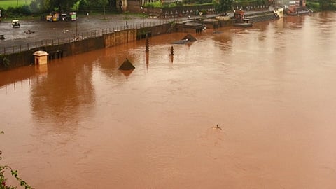 at midnight two gates closed of radhanagari dam in kolhapur
