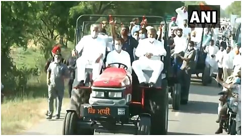 rahul gandhi tractor.