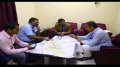 MP sambhaji raje observe the development of working of kolhapur airport in kolhapur