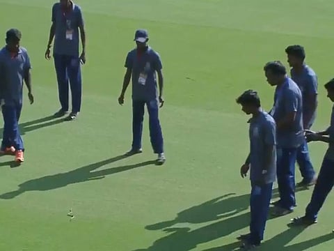 Snake stops a play between Andhra Pradesh and Vidharbha in Ranji Trophy 2019