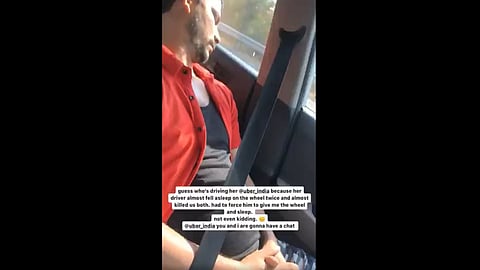 driver sleeps while pune mumbai drive women driver cab