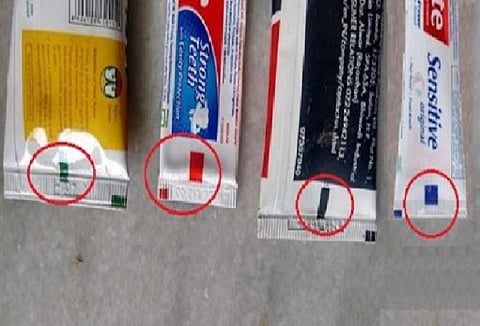 meaning of color bands on toothpaste 