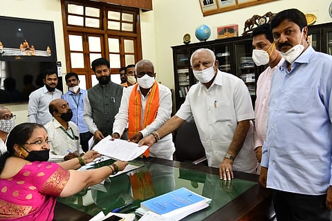 Iranna Kadadi files nomination for Rajya Sabha