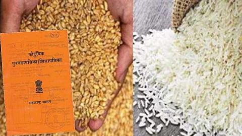 शिधापत्रिकाधारकांना गहू, तांदूळ वाटप 