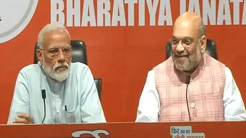 मोदींची पहिली पत्रकार परिषद: पाच वर्षात भरीव कामे केली