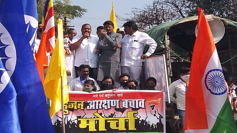 'बहुजनांच्या आरक्षणाला धक्का न लावता, मराठा बांधवांना आरक्षण द्या'; खंडाळ्यात बहुजनांचा एल्गार